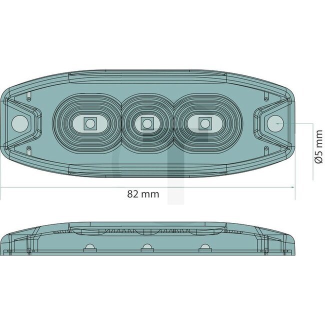 GRANIT LED flashing light Yellow - 7070010414 | Nominal voltage: 12 / 24 V | Bulb: LED | Bulbs included: Yes | Light function: Flashing warning signal | Mounting type: Bolted | Material: Housing: plastic, lens: plastic | Protection class: IP65 | Connection: Open