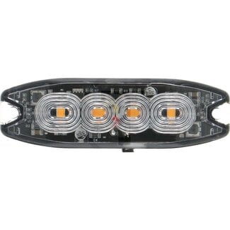 LED Blitz-Kennleuchte orange 4 LEDs, 96 x 30 x 9 mm, 12 / 24 V