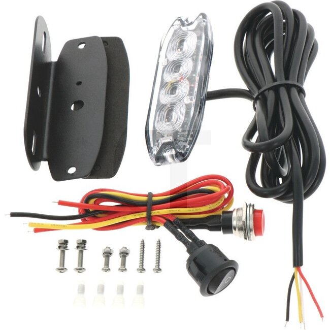 GRANIT LED flashing light Yellow - 7070010415 | Nominal voltage: 12 / 24 V | Bulb: LED | Bulbs included: Yes | Light function: Flashing warning signal | Mounting type: Bolted | Material: Housing: plastic, lens: plastic | Protection class: IP65 | Connection: Open