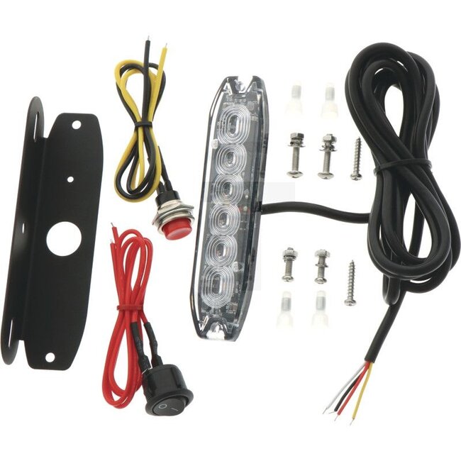 GRANIT LED flashing beacon orange 6 LEDs, 126 x 30 x 9 mm, 12 / 24 V