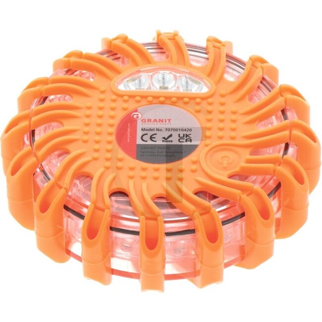 GRANIT LED flashing light Yellow - 7070010420 | Bulb: LED | Bulbs included: Yes | Light function: Flashing warning signal, 125/min. | Colour: Yellow | Additional information: Not approved by the German Road Traffic Licensing Regulation (StVZO) | Connection: - |