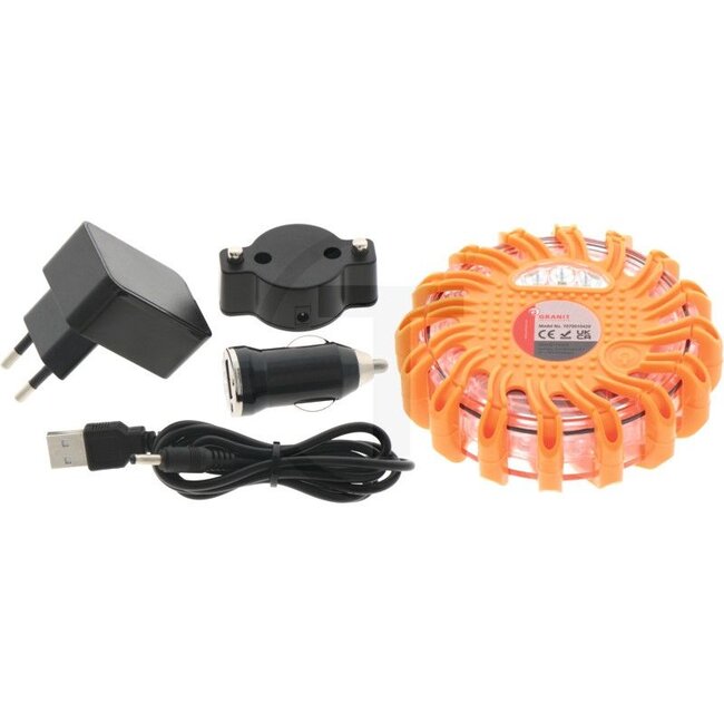 GRANIT LED flashing light 12 / 24 V, Ø 105 mm, height 35 mm, magnetic mounting