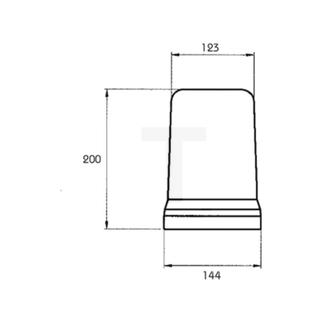 PROPLAST Rotating beacon, 12V, magnetic Magnetic mounting - 50240513001 | Nominal voltage: 12 V | Mounting type: Magnetic