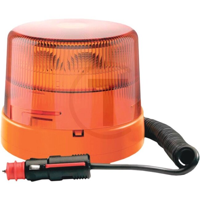 HELLA Rundumleuchte, gelb LED | Magnetbefestigung - 4552RL 011484021, 2RL011484021 | Nennspannung: 12 / 24 V | Leuchtmittel: LED | Lichtfunktion: rotierend | Gesamthöhe: 132 mm | Anschluss: Spiralkabel | Schutzart: IP 5K4K, IP 9K | Farbe: gelb | Außen-Ø: 165 mm