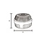 PROPLAST LED beacon, 10-30 V LED | Mounting - 50240523501 | Nominal voltage: 10 - 110 V | Bulb: LED | Total height: 55 mm | Protection class: IP 67 | Colour: Yellow | Outer Ø: 79 mm | Voltage: 10 - 110 V | Fixing: 2 stud bolts | No. of LEDs: 20 SMD LEDs | Test mar