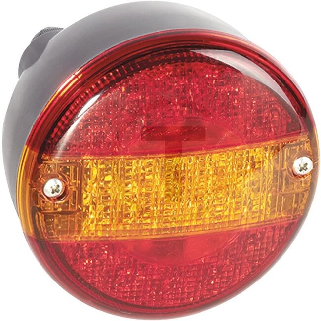 ASPÖCK Achterlicht LED met PG11 aansluiting, rechts / links, D: 140 mm, 12 / 24 volt - 504238400757 | Afmetingen B x H x D: Ø 140 x 84 mm | Lichtfunctie: Knipperlicht, 2x achterlicht, remlicht | Inclusief lamp: ja | Montagewijze: geschroefd | Bevestiging inschro