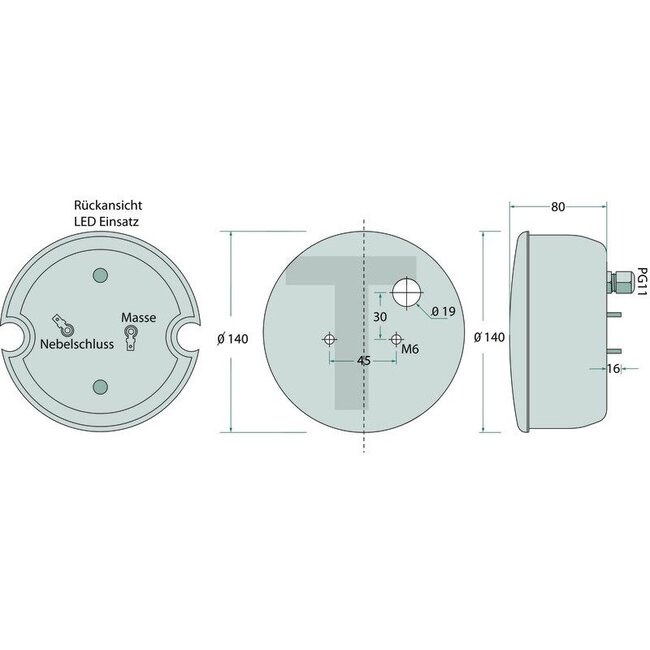 ASPÖCK Feu de recul à LED - 5040010011