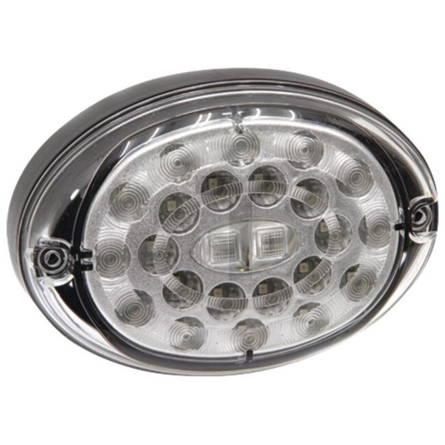 HELLA Rückleuchte LED - 4552SD 343390011, 2SD343390011 | Nennspannung: 12 / 24 V | Einbauort: links / rechts | Leuchtmittel enthalten: ja | Lichtfunktion: Blinklicht, Rücklicht, Bremslicht | Anschluss: offene Kabelenden | Breite: 165 mm | Form: oval | Gewinde: