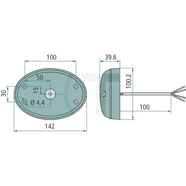 HELLA Achterlicht LED 165 x 105 mm, 12 / 24 V, M6, open kabeleinden | 2SD343390011