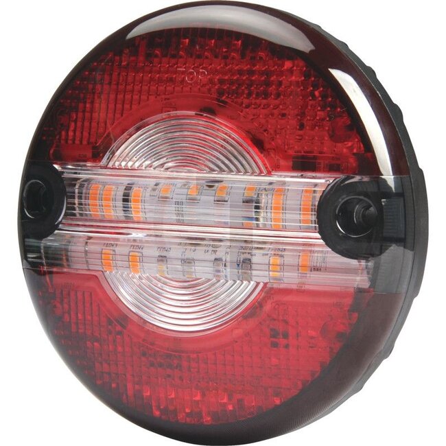 GRANIT LED rear light Left/right, including resistor - 7070010449 | Nominal voltage: 12 V | Installation location: Left/right | Bulb: LED | Bulbs included: Yes | Connection: Open cable ends | Form: Round | Cable length: 2.0 m | Dimensions W x H x D: 140 x 140 x