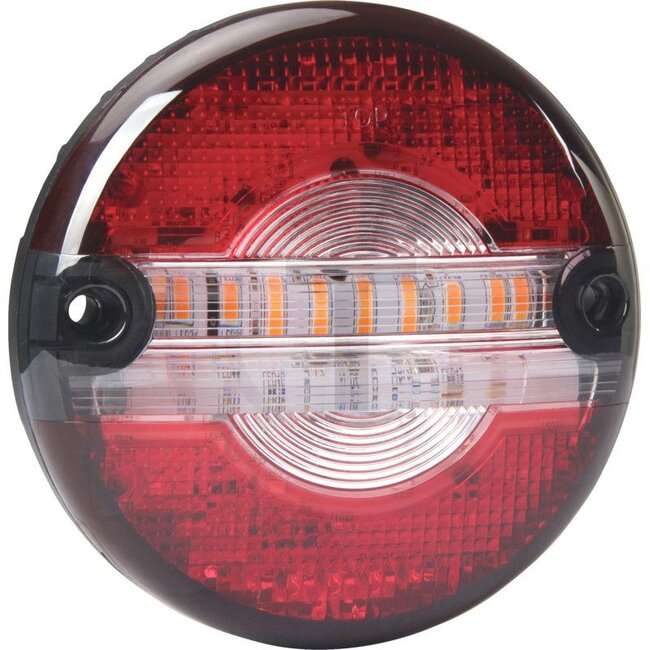 GRANIT LED rear light Left/right, including resistor - 7070010449 | Nominal voltage: 12 V | Installation location: Left/right | Bulb: LED | Bulbs included: Yes | Connection: Open cable ends | Form: Round | Cable length: 2.0 m | Dimensions W x H x D: 140 x 140 x