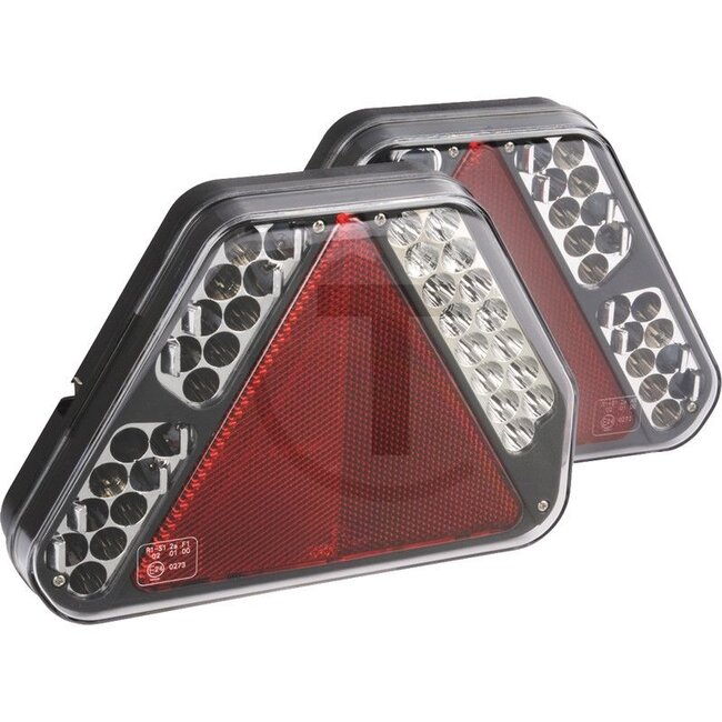 GRANIT Rückleuchtensatz LED links / rechts - 70783830001 | Abmessungen B x H x T: 204 x 147 mm | Lichtfunktion: Schlusslicht / Bremslicht / Blinklicht / Nebelschlusslicht / Kennzeichenlicht / Rückfahrlicht / Rückstrahllicht | Leuchtmittel: LED | Leuchtmittel ent