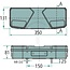 GRANIT LED rear light - Dimensions W x H x D: 350 x 131 x 81 mm
