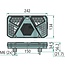 GRANIT LED rear light Right - Dimensions W x H x D: 242 x 134 x 37 mm - 1016/IP68*