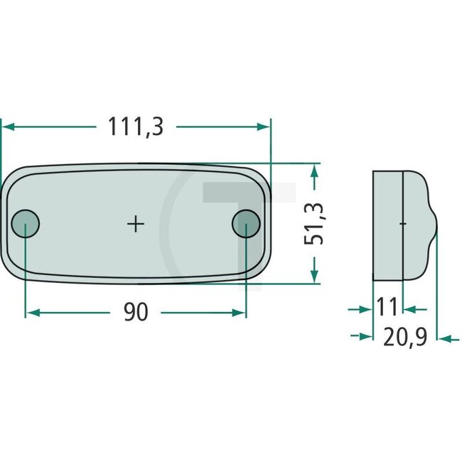 HELLA LED-achterlicht 111,3 x 51,2 x 20,9 mm, gatafstand 90 mm, 24 V | 2TM345600311