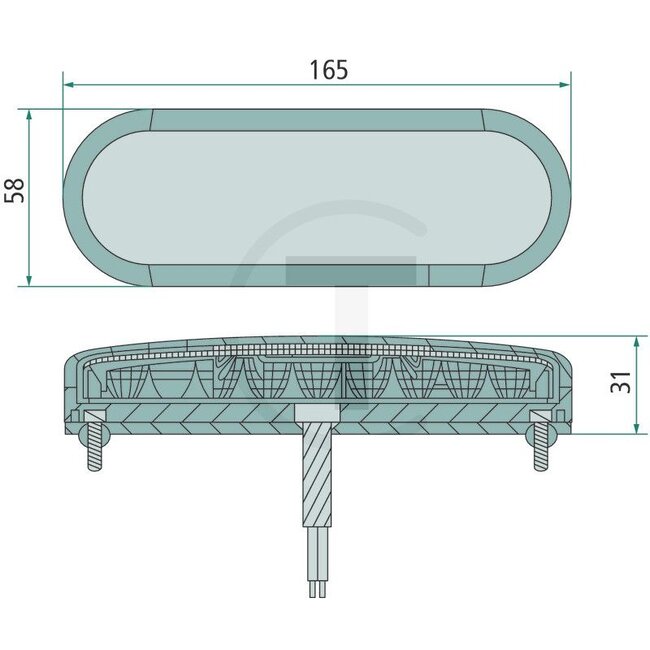 HELLA Llicht met meerdere functies LED - 455VF2SD 357022011, VF2SD357022011 | Afmetingen B x H x D: 165 x 58 x 31 mm