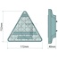 LED rear light, right triangular 172 x 152 x 40 mm, 12 / 24 V