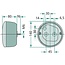 GRANIT Rear light - Dimensions W x H x D: Ø 140 x 80 mm - 8080/18