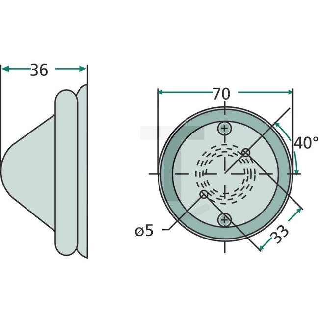 HELLA Rear light Ø 70 x 36 mm, 12, 24 V, left / right | 2SA997022001