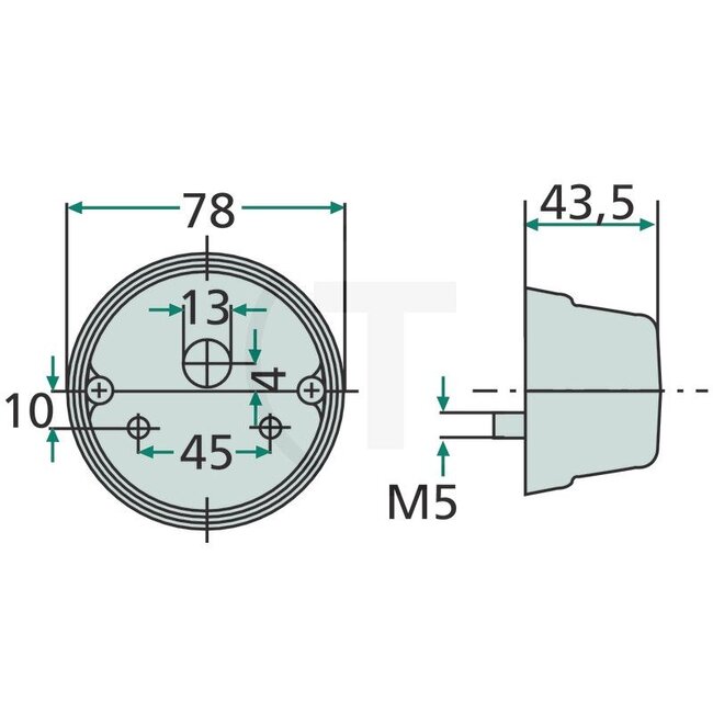 HELLA Rückleuchte links / rechts, 2 Stück - 45500201882SA001259-751, 2SA 001 259-751_SAP | Abmessungen B x H x T: Ø 78 x 44 mm | Lichtfunktion: Schlusslicht | Leuchtmittel: 12V5WS / C5W | Leuchtmittel enthalten: nein | Montageart: geschraubt | Befestigung: M5 |