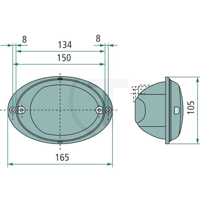 HELLA Rear light - Dimensions W x H x D: 140,4 x 98,4 x 75,1 mm - 2SD343130157