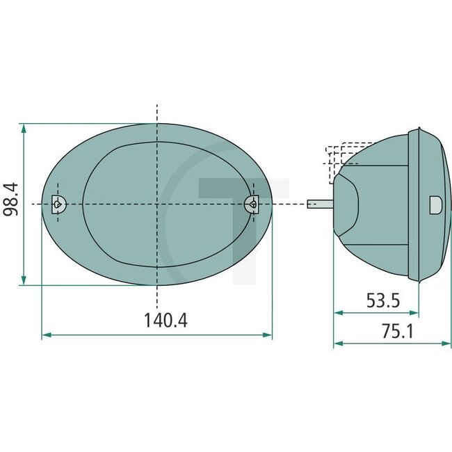HELLA Rücklicht 140,4 x 98,4 x 75,1 mm, 12 / 24 V, links / rechts - 2SD343130011