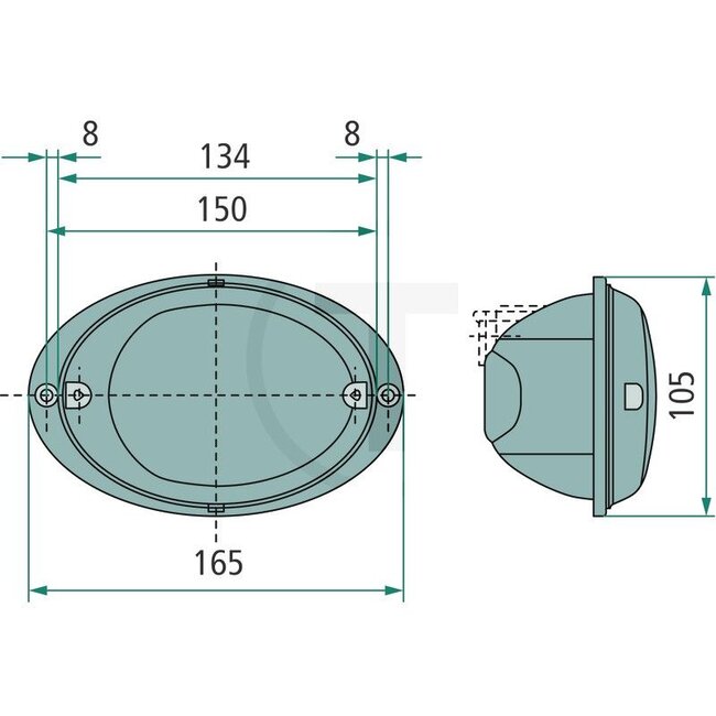 HELLA Rücklicht 165 x 105 mm, 12 V, links - 2SD343130737
