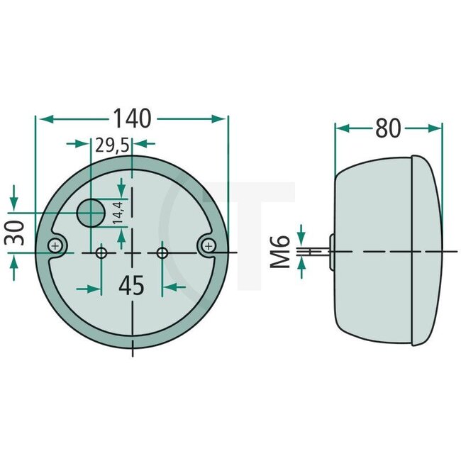 HELLA Rückleuchte - Abmessungen B x H x T: Ø 140 x 80 mm - 2SE001685221
