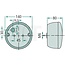 HELLA Rücklicht Ø 140 x 80 mm, 12 / 24 V, links / rechts - 2SE001685221