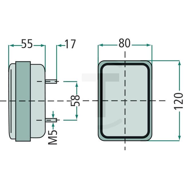 HELLA Achterlicht 120 x 80 x 55 mm, 12 V | 2SD997131051