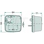 HELLA Achterlicht links / rechts 84 x 84 x 51 mm, 12 / 24 V - 2 stuks | 3148492R91, 2SW003014-131