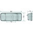 HELLA Rücklicht 343 x 133 x 75 mm, 12 / 24 V, rechts, R10W, P21W - 2SK003567321