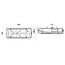 Vignal LC8 rear light - Dimensions W x H x D: 400 x 160 x 88,5 mm