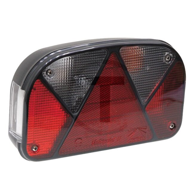 ASPÖCK Achterlicht "MULTIPOINT II" links, met 5-polige bajonet, mistachterlicht en kentekenplaatverlichting naar onder - 504247000207, 402435001