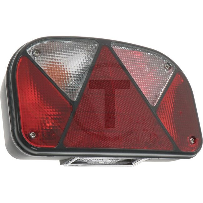 ASPÖCK Rear light Multipoint II left, number plate light lower, 12 V | 402435001