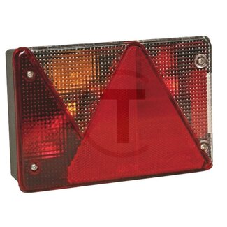 ASPÖCK Rear light MULTIPOINT IV 12 V, 200 x 136 x 56 mm, triangular reflector