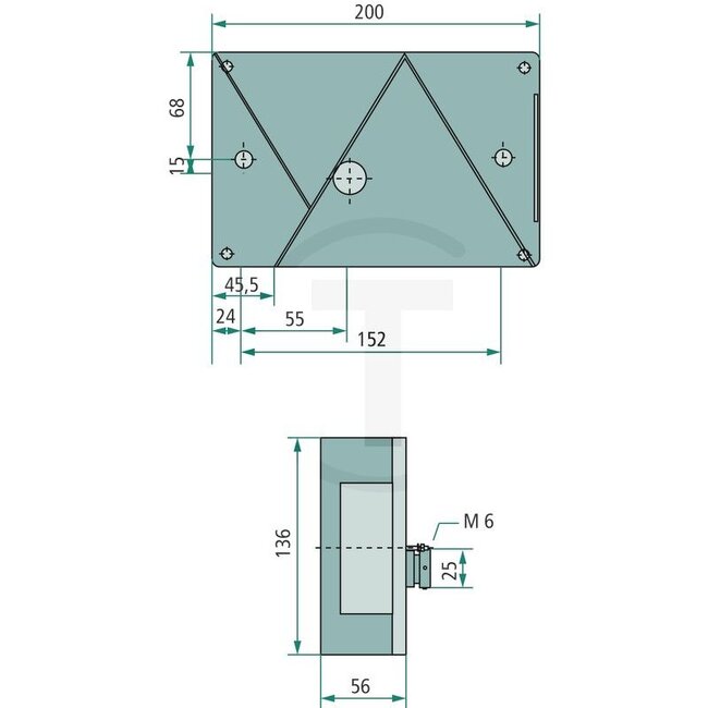 ASPÖCK Rücklicht MULTIPOINT IV 12 V, 200 x 136 x 56 mm, Dreieckrückstrahler | 406280001