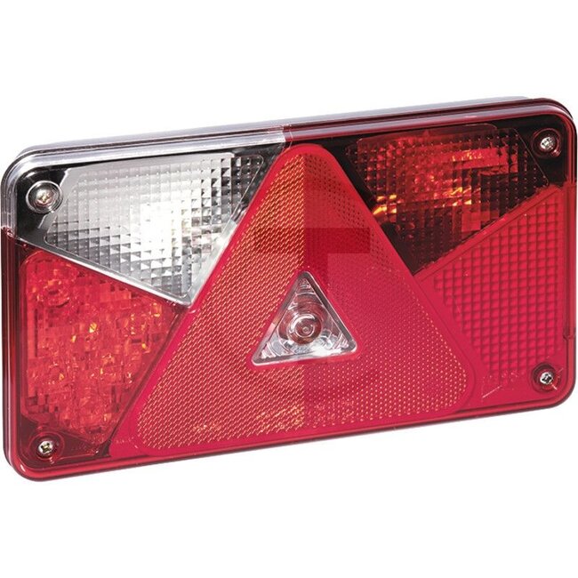 ASPÖCK Rückleuchte "MULTIPOINT V" links, mit Tüllenanschluss, Rückfahrlicht und Nebelschlusslicht - 411512.01