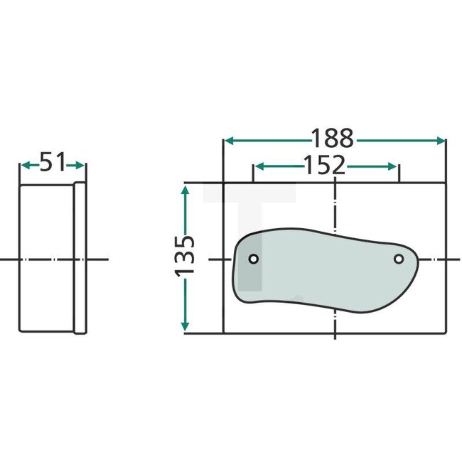 GRANIT Rear light - Dimensions W x H x D: 188 x 135 x 51 mm - RL.82.140