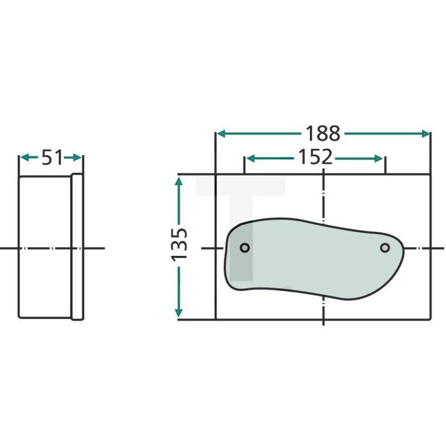 GRANIT Rear light - Dimensions W x H x D: 188 x 135 x 51 mm - RL.96.140