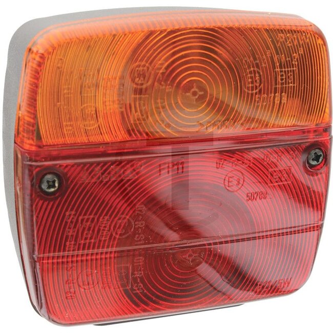 GRANIT Achterlicht - 70718023A, FP.11.003 | Afmetingen B x H x D: 105 x 100 x 52 mm | Lichtfunctie: Achterlicht, remlicht en knipperlicht | Lamp: 12V-21W+12V-5/12W