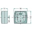 HELLA Rückleuchte rechts 98 x 103 x 51 mm, M5, Lochabstand 45 mm, 12 / 24 V | 2SE998530061