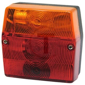 ASPÖCK MINIPOINT rear light Left/right with number plate light - Dimensions W x H x D: 99 x 93 x 49 mm