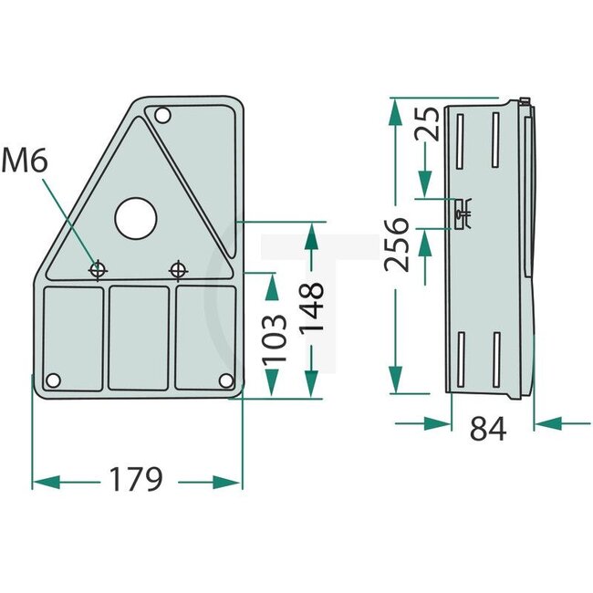 ASPÖCK EARPOINT I rear light Left - Dimensions W x H x D: 179 x 256 x 84 mm - 402537001