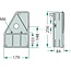 ASPÖCK Achterlicht "EARPOINT I" links met 5-polige bajonetaansluiting en mistachterlicht - 504244001007, 402537001 | Afmetingen B x H x D: 179 x 256 x 84 mm