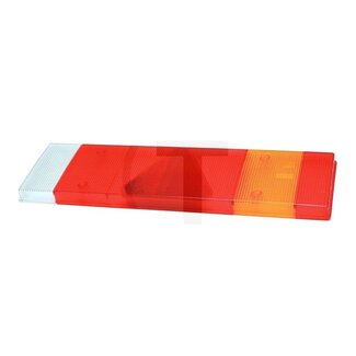 Vignal Streuscheibe rechts 464 x 130 mm LC7T rot, weiß, orange, waagerechter Montage