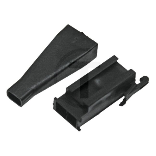 ASPÖCK Plug flat (female), 10 pcs - 504130023014 | Version: 2-pin, flat plug connection for left and right, 10 pcs. packed in a box | Number of pins: 2