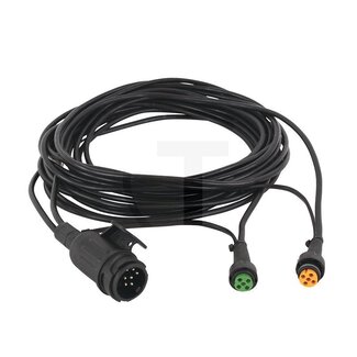 ASPÖCK Kabel mit DC Abtrieb, 13-polige Stecker, 2x 8-polige Bajonett, 10 m