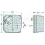HELLA Rücklicht Vierkant 84 x 84 x 51 mm, M4, 12 V | 2SA003014051