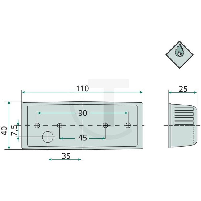 HELLA Rücklicht 110 x 40 x 25 mm, 12 / 24 V, W5W - 2SA006717001